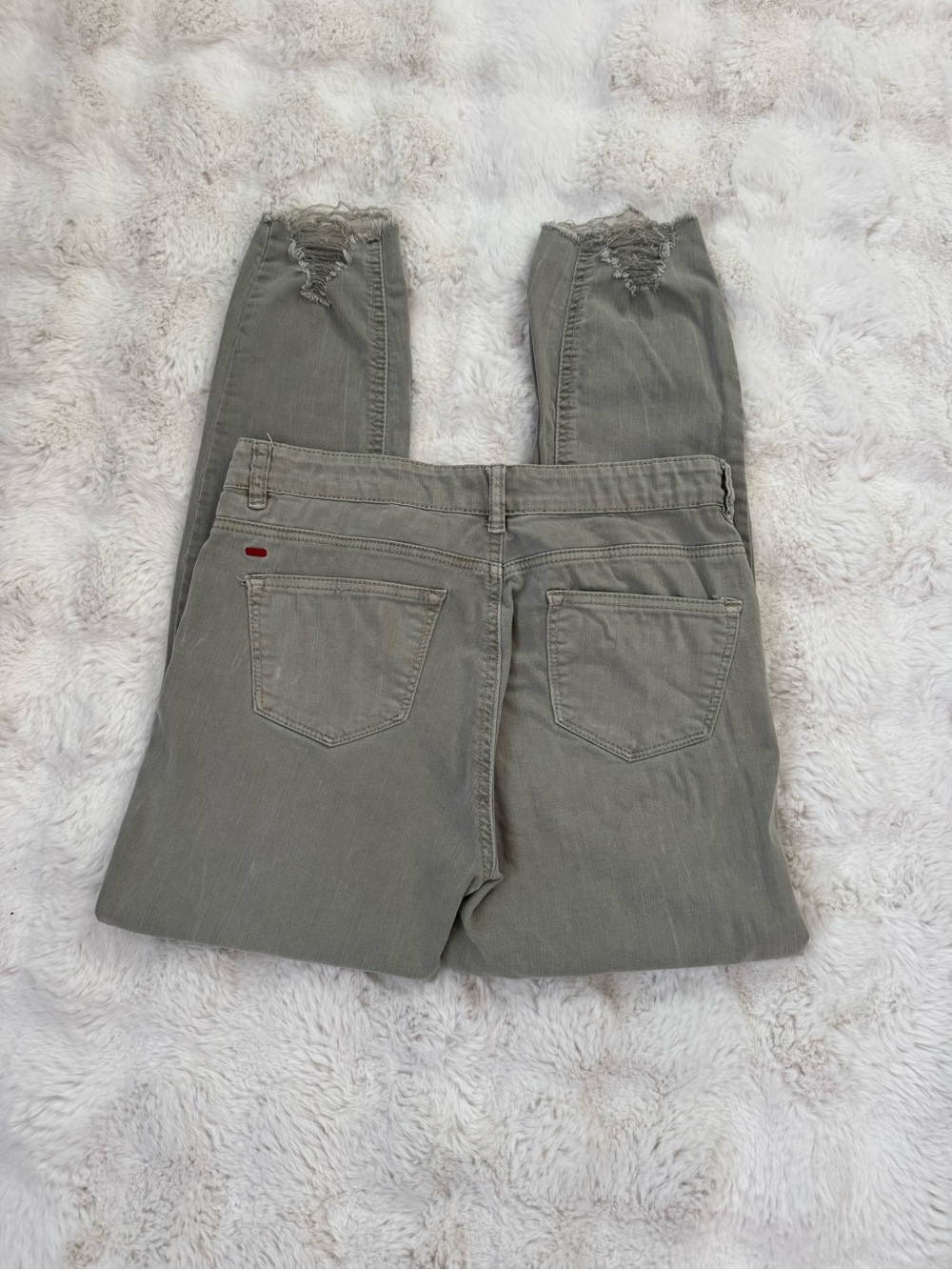 Women’s Skinny Jeans - Olive Gray - Picture 3 of 6